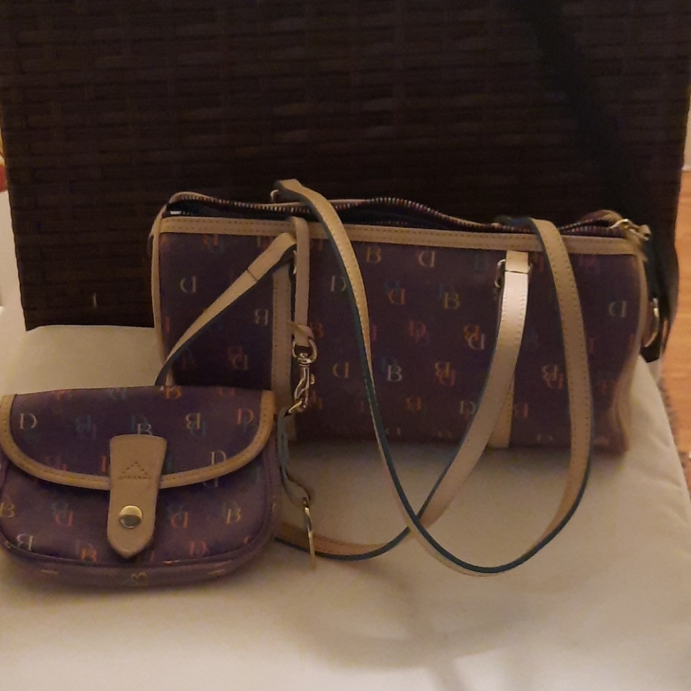 COPY - Authentic Dooney purse and matching wristlet.